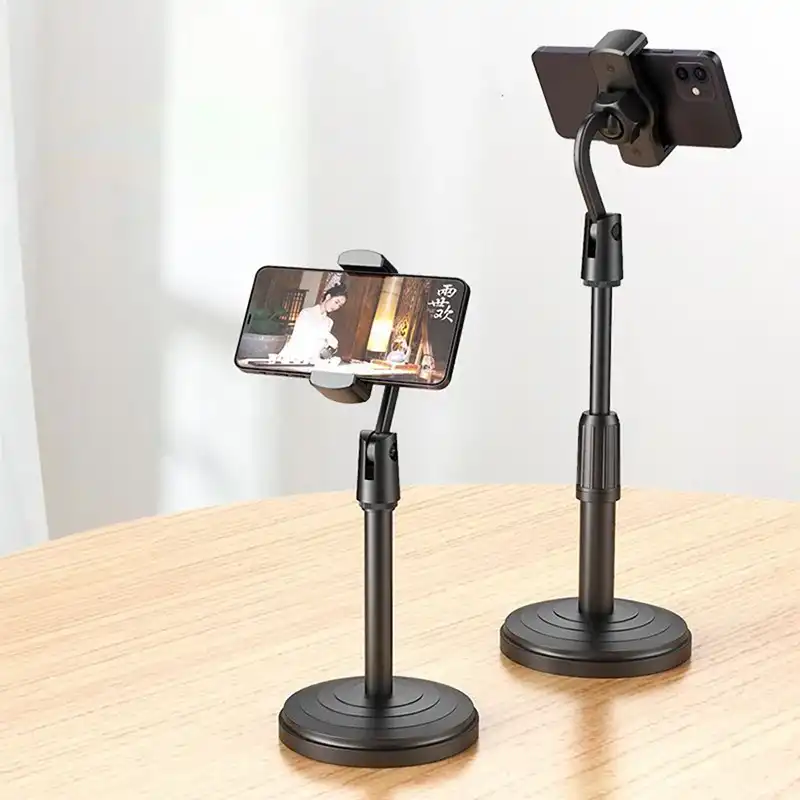 Desktop Table Mobile Phone Holder Stand 360 Rotate for online Live Streaming Shoot Mobile Stand/ Height Adjustable Mobile Phone Stand Holder for Live Stream