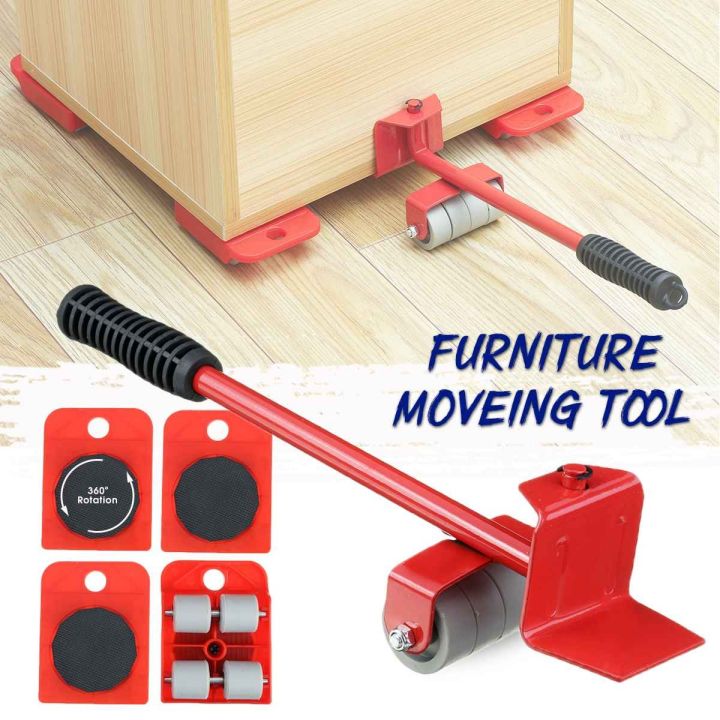 5-Piece Furniture Moving Kit with Rollers