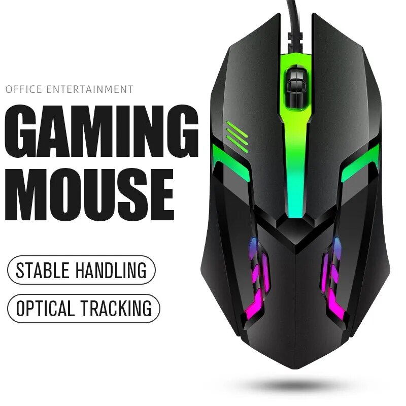 Latest high-quality ergonomic gaming mouse, suitable for desktop and laptop computers, USB RGB backlit mouse
